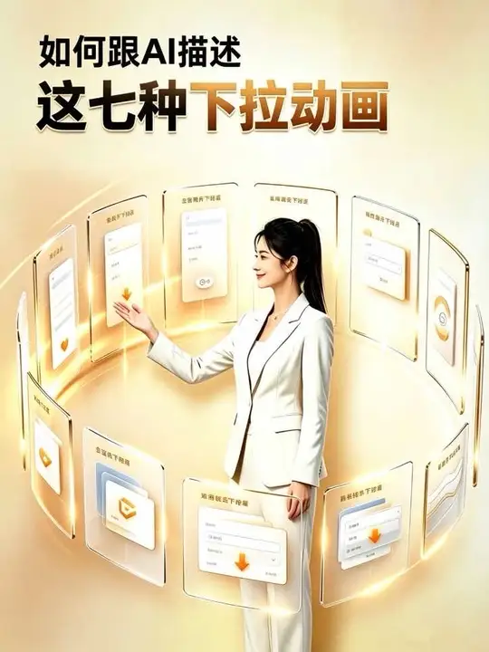 第18集｜如何让AI生成这七种下拉动画 #ai新星计划 #ai #vibecoding #每天学点ai #天塌下来有我的ai顶着